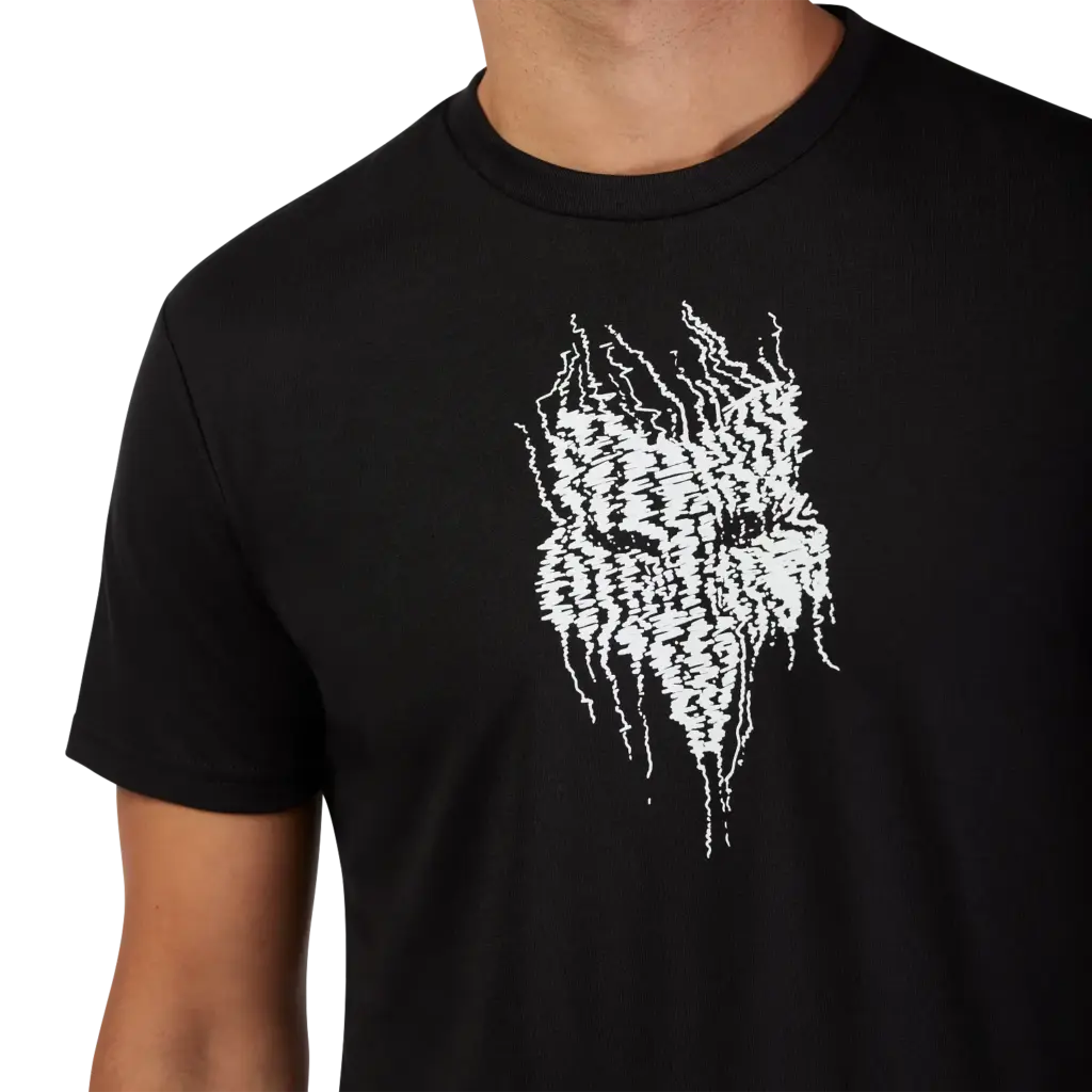 Bark Tech T-Shirt in Schwarz mit abstraktem Fox-Logo auf der Vorderseite
