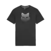 Schwarzes Fox Blur Tech T-Shirt mit stilisierter Grafik auf der Vorderseite