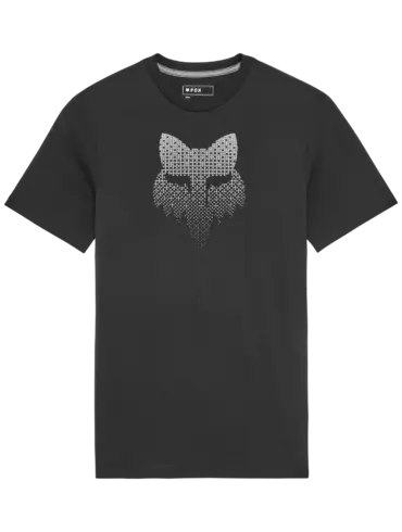 Schwarzes Fox Blur Tech T-Shirt mit stilisierter Grafik auf der Vorderseite