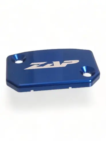 Blauer Aluminium-Deckel für vordere Brembo Brems- oder Kupplungsarmatur mit ZAP-Logo.