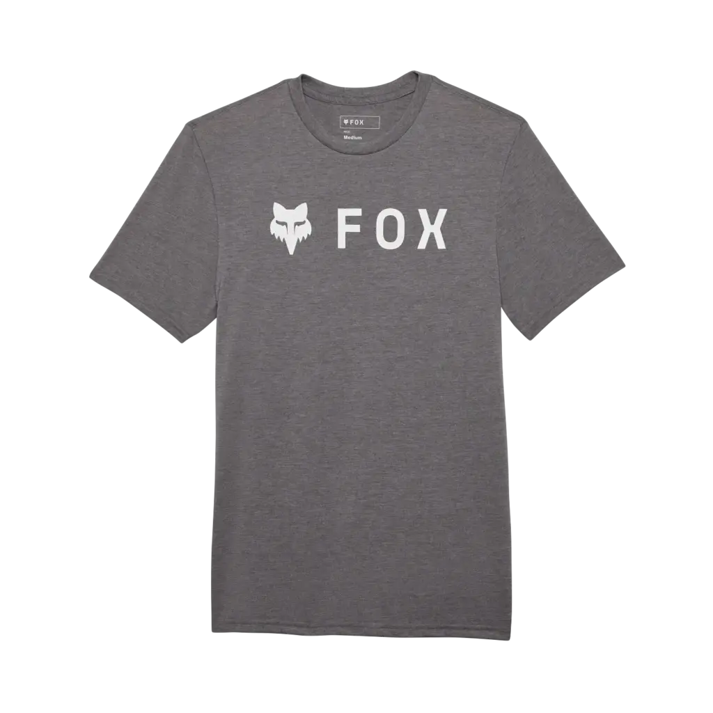 FOX T-Shirt in Grau mit weißem Logo und Schriftzug auf der Brust