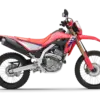 Honda CRF300L in Seitenansicht auf schwarzem Hintergrund