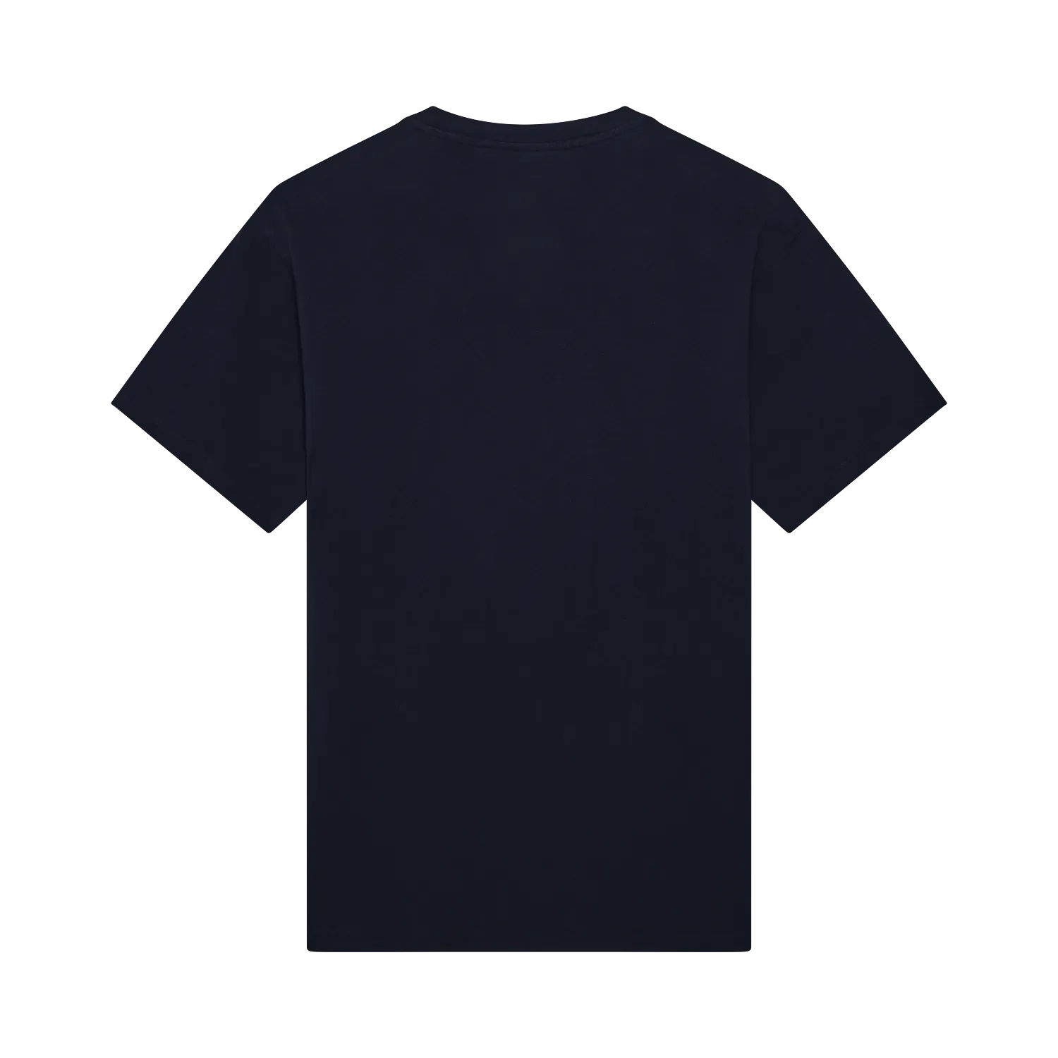 Rückseite eines schwarzen Kawasaki Oversized T-Shirts ohne Aufdruck oder Grafik