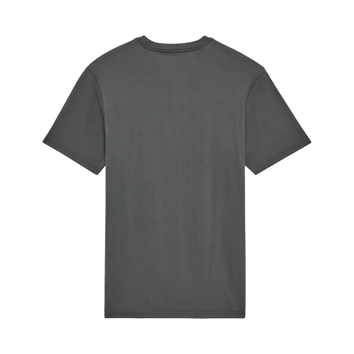 Rückansicht eines grauen Local Racer Premium T-Shirts ohne Aufdruck.
