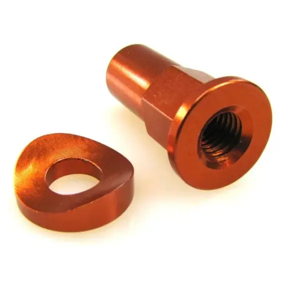 Rote Aluminium-Mutter und -Scheibe für Reifenhalter, Motorrad Zubehör