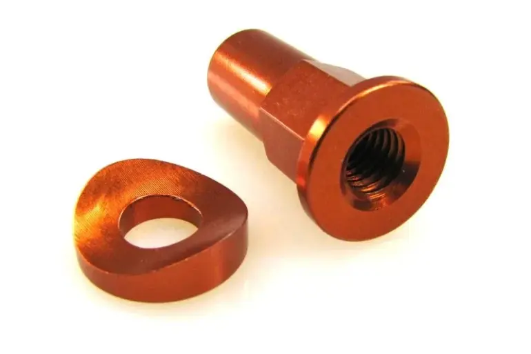 Rote Aluminium-Mutter und -Scheibe für Reifenhalter, Motorrad Zubehör