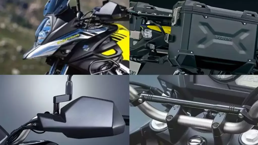 Detailbilder der Suzuki V-Strom 650XT Touring Edition mit Koffersystem, Lenker und Bedienelementen