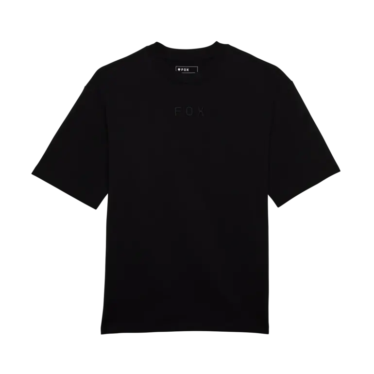 Wordmark Oversized T-Shirt in Mitternachtsblau mit dezenter Stickerei auf der Vorderseite, schwere Materialqualität.
