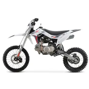 Bosuer PH10L 125 Pitbike in weißer Lackierung, Seitenansicht auf weißem Hintergrund