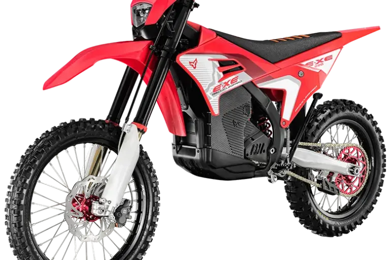 Elektro-Enduro Motorrad Cheetah E-XE880 in seitlicher Ansicht