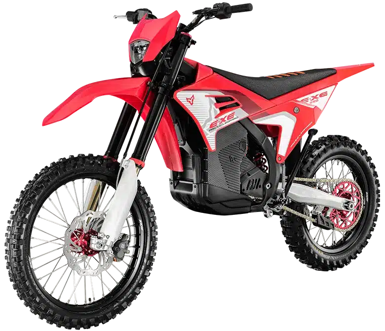 Elektro-Enduro Motorrad Cheetah E-XE880 in seitlicher Ansicht