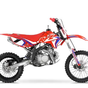 Seitenansicht des Apollo RFZ Jaguar 140CC Pitbikes mit 140-ccm-Viertaktmotor und Offroad-Ausstattung.