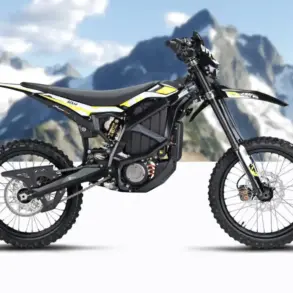 Sur-Ron Ultra Bee C 2025 Elektro-Enduro in schwarz-gelber Lackierung vor einer Berglandschaft