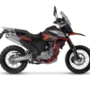 SWM Superdual T Motorrad in seitlicher Ansicht mit Offroad-Bereifung und Touring-Ausstattung.