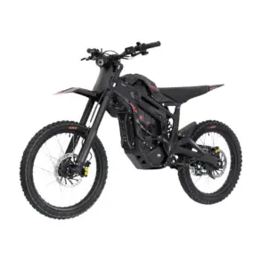 Elektro-Offroadbike Talaria Sting MX5 Pro mit 72V-Antrieb, grobstolligen Reifen und stabilem Aluminiumrahmen.