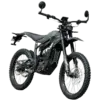 Elektrisches Dirtbike Talaria Sting R L1e in schwarzer Farbvariante, fotografiert schräg von vorne