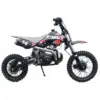 Seitenansicht der Tao Motor DB14, Mid-Size Dirtbike mit 14-Zoll-Vorderrad und 12-Zoll-Hinterrad für Einsteiger.