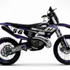 Hengjian S6-Z300 Enduro Motorrad in Schwarz-Lila-Design, Seitenansicht auf weißem Hintergrund.
