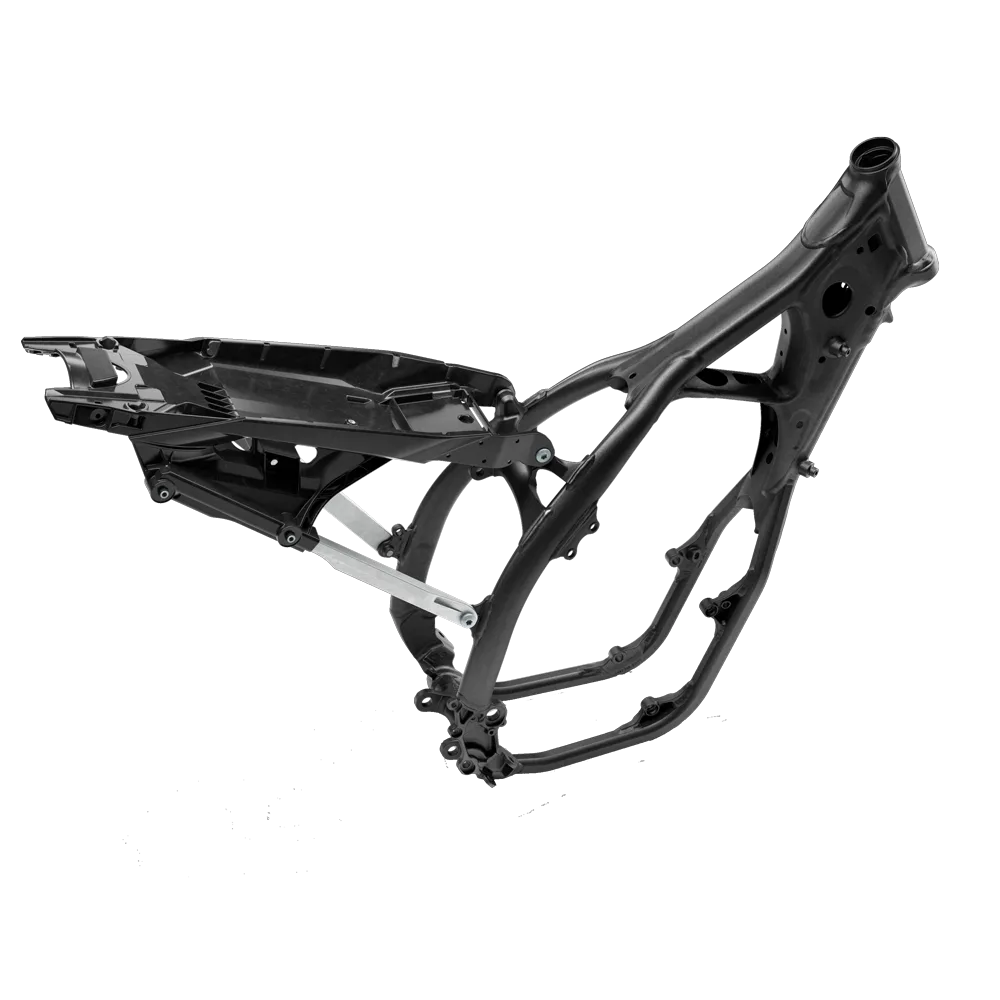 Stahlrohrrahmen mit Aluminium-Heckrahmen der KTM 350 SX-F