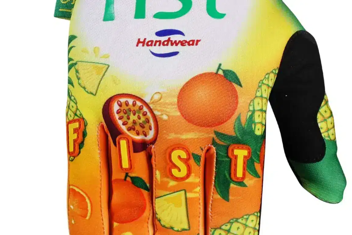 FRUIT PUNCH Handschuh von FIST Handwear mit farbenfrohem Fruchtmuster, ideal für den Einsatz beim Motocross, BMX und Mountainbike