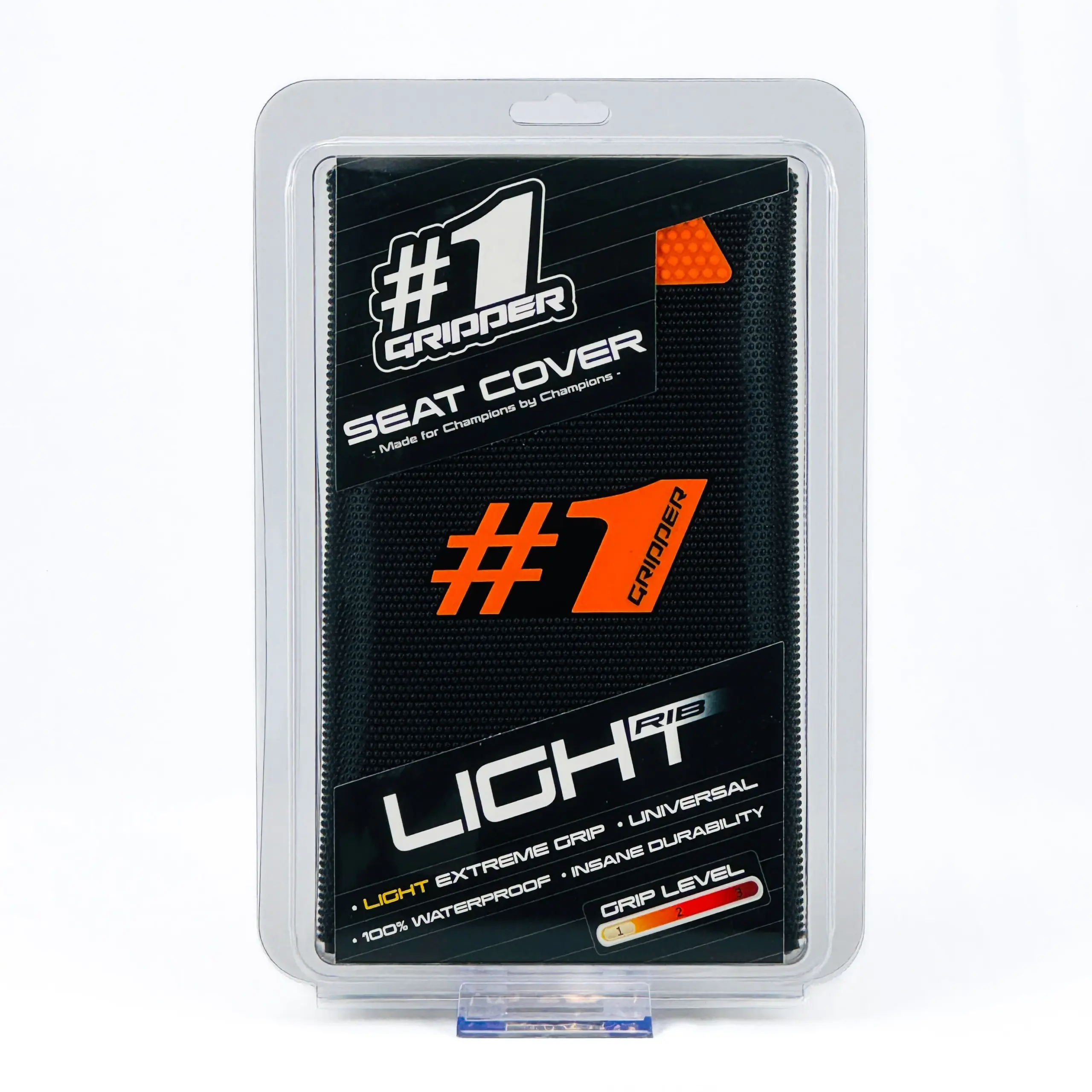 LIGHT RIB Seat Cover in Black/Orange von #1 Gripper, Originalverpackung, Sitzbankbezug für Motocross und Enduro.