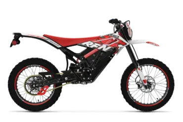 RFN ARES ENDURANCE Elektro-Enduro mit straßenzugelassener Offroad-Ausstattung in Seitenansicht