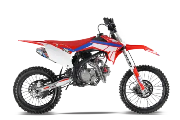 RXF Freeride 150cc Pitbike in Seitenansicht auf weißem Hintergrund