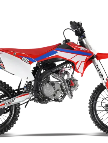 RXF Freeride 150cc Pitbike in Seitenansicht auf weißem Hintergrund