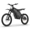 Schwarzes Talaria X3 Concept Electric Dirt Bike, seitliche Ansicht auf weißem Hintergrund