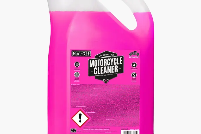 Muc-Off Nano Tech Motorcycle Cleaner 5 Liter Kanister in Pink mit Etikett