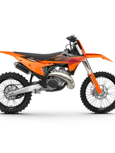 KTM 250 SX 2027, Motorrad, Seitenansicht, orange, Offroad
