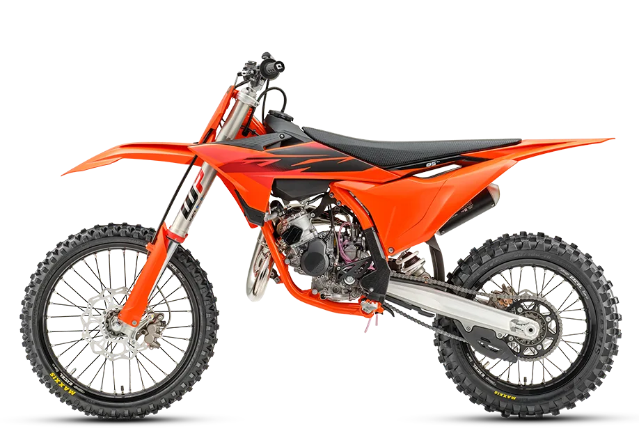 KTM 85 SX 19/16 Motocross-Motorrad in Seitenansicht