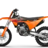 Seitenansicht der 2027 KTM 450 SX-F, einem modernen Motocross-Motorrad in Orange-Schwarz