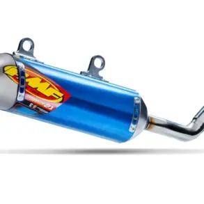FMF Titanium 2.1 SHORTY Silencer in blau, leichter Schalldämpfer für Zweitakt-Motocross-Bikes