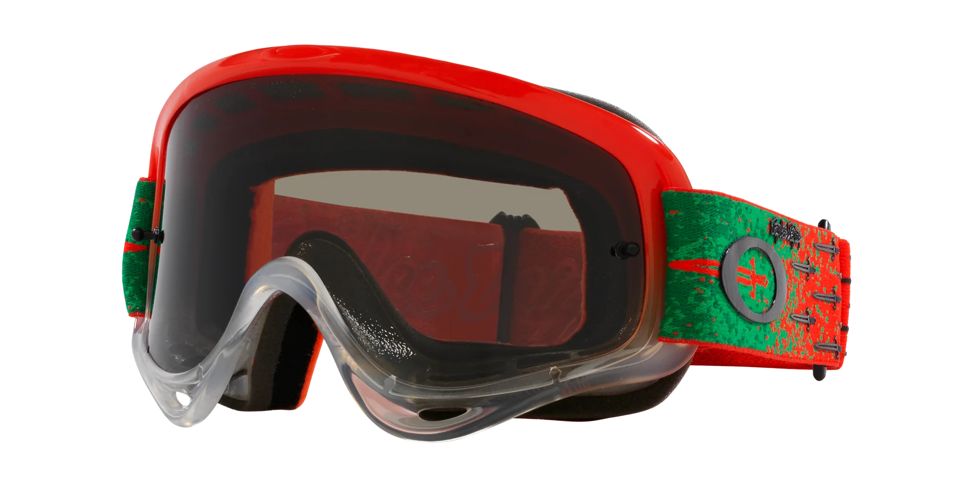 Oakley O-Frame MX Troy Lee Designs Motocross-Brille mit breitem Sichtfeld und farbigem Band