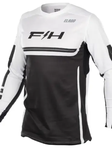 Elrod React Jersey in Schwarz-Weiß mit langen Ärmeln und sportlichem Design
