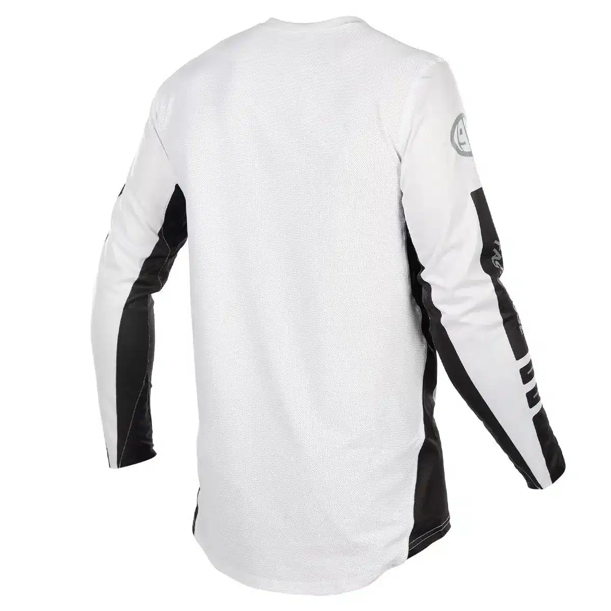 Rückseite des Elrod React Jersey mit kontrastierenden Ärmeln und verlängertem Saum.