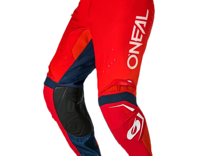 Motocross-Hose O'NEAL PRODIGY FIVE FIVE FADE in Rot, Orange und Navy mit großem O'NEAL-Schriftzug