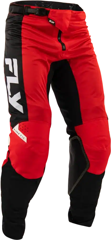 Fly Racing Kinetic Mesh Pants in Rot und Schwarz mit BOA®-Verschluss