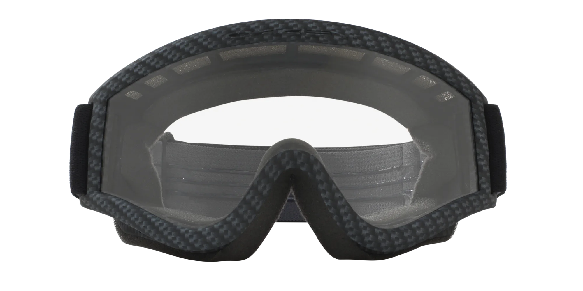 L-Frame MX Motocross-Brille in Carbon-Optik mit klarem Sichtfeld und flexiblem Rahmen, geeignet für Brillenträger