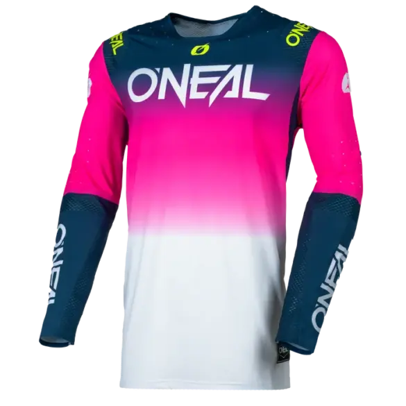 O'NEAL PRODIGY Jersey FIVE FIVE FADE in Navy, Pink und Weiß mit langen Ärmeln und markantem Logo