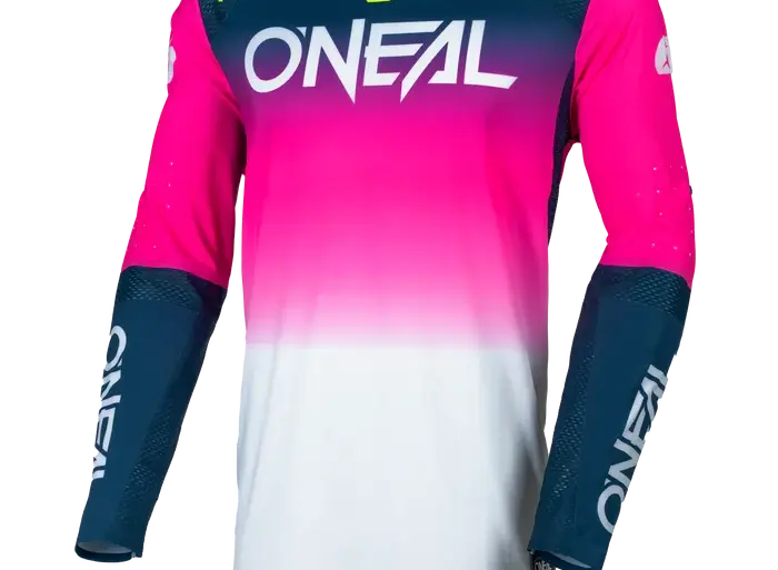 O'NEAL PRODIGY Jersey FIVE FIVE FADE in Navy, Pink und Weiß mit langen Ärmeln und markantem Logo