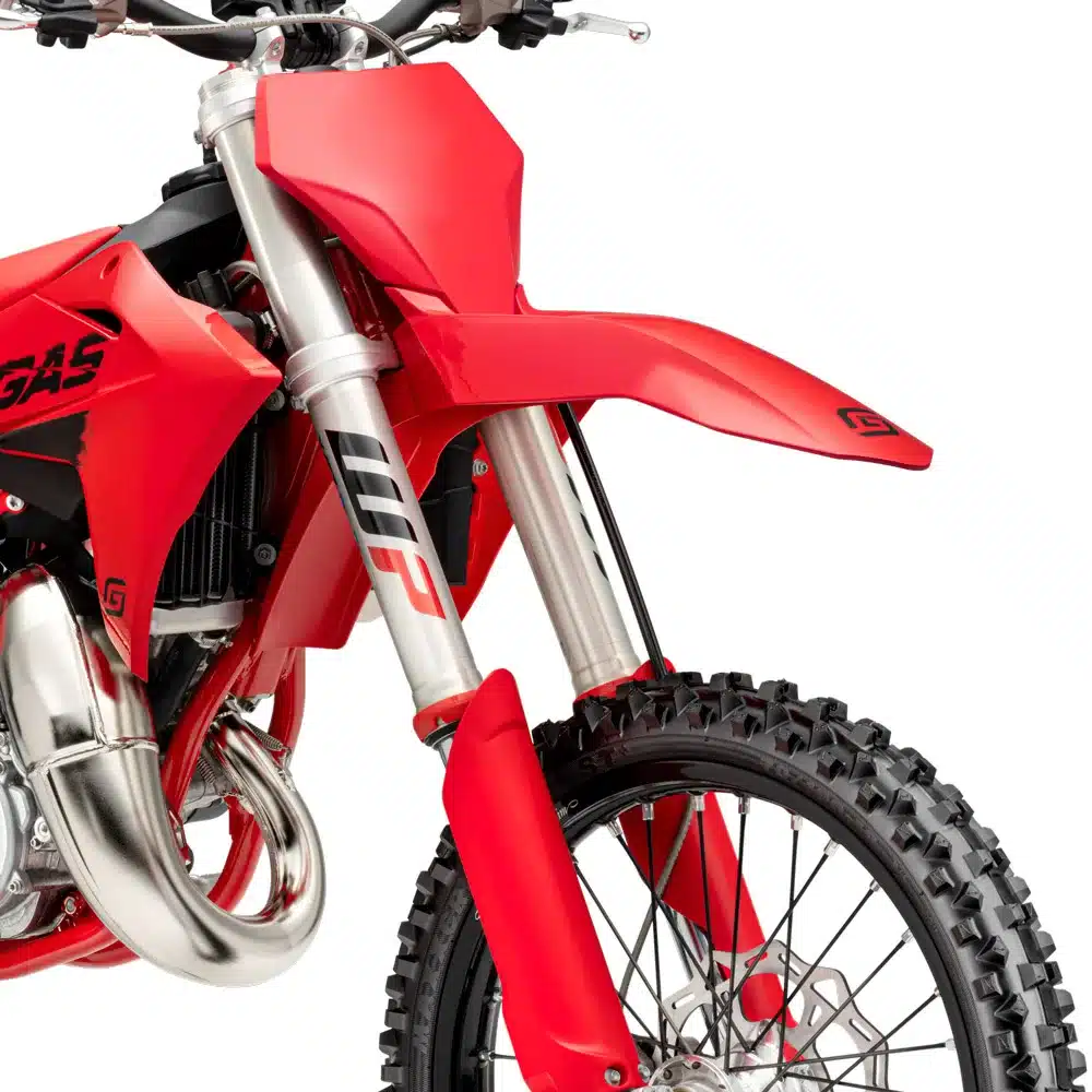 Vorderes Fahrwerk und Gabel einer GasGas MC 85 17/14 2027 Motocross-Maschine