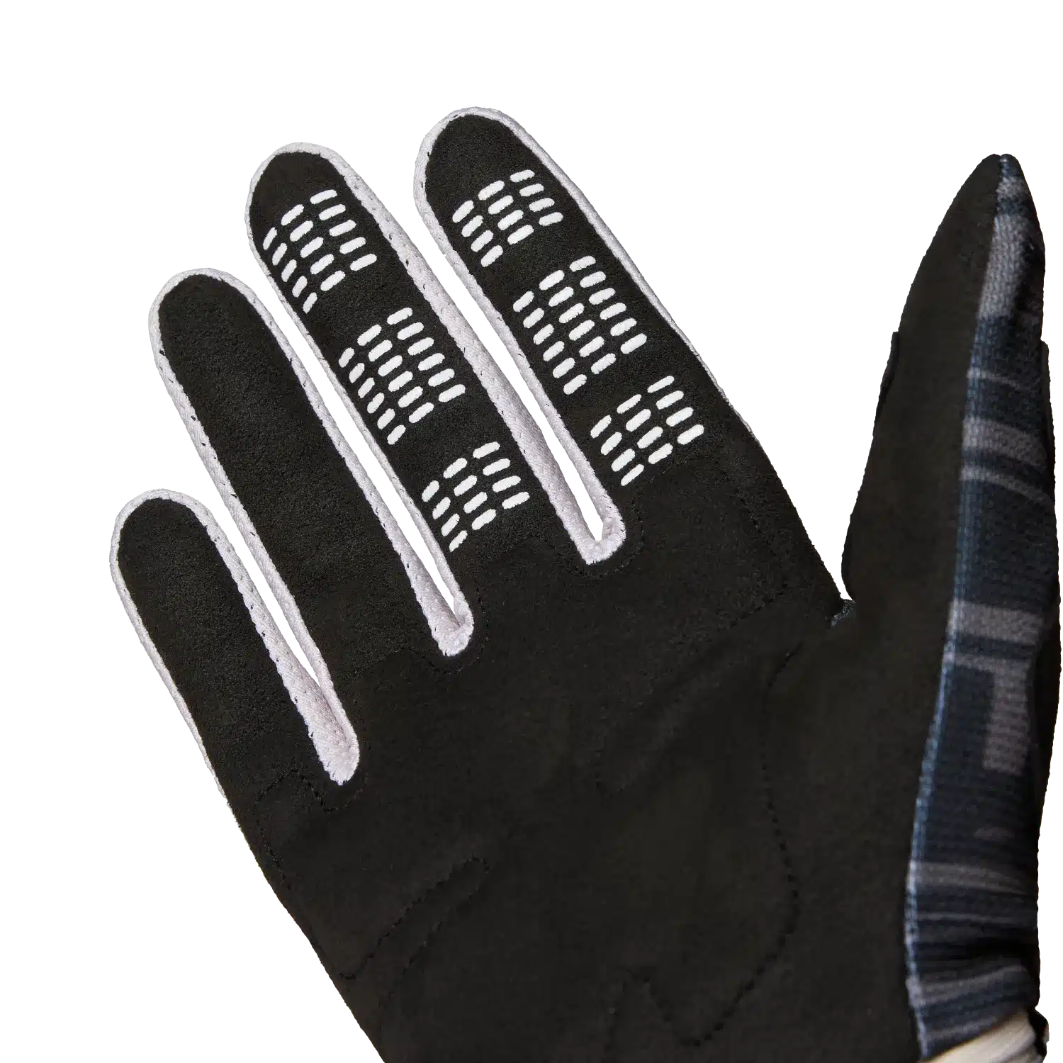 Handinnenfläche des 180 Diffuse Special Edition Handschuhs mit Silikondruck auf den Fingerspitzen.