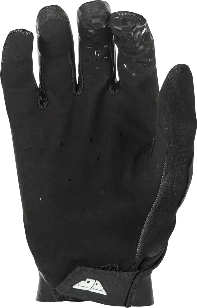 Innenansicht eines schwarzen Motocross-Handschuhs Pro Lite mit Silikon-Grip und perforierter Clarino-Handfläche.