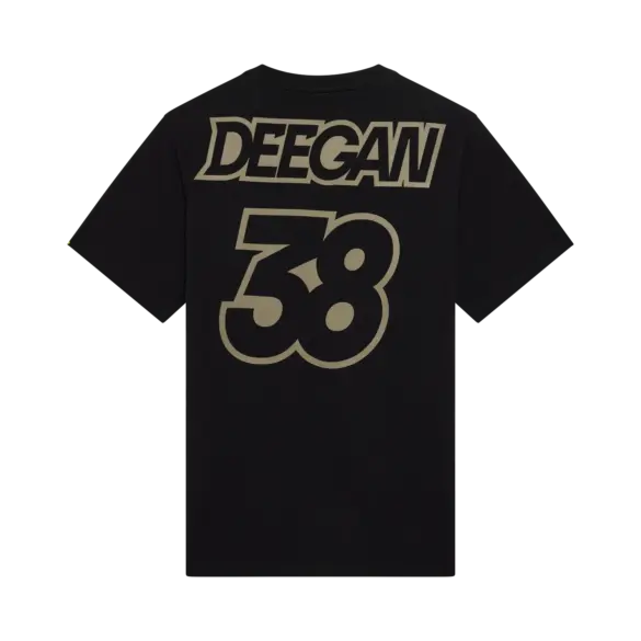 DNGR 195 T‑Shirt, Rückseite mit DEEGAN-Schriftzug und großer 38