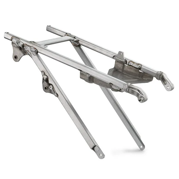 Aluminium-Heckrahmenmodul der GASGAS MC 250F 2027 freigestellt auf weißem Hintergrund.