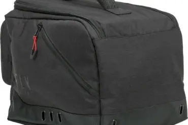 Schwarze Helmet Garage Helmtasche mit Reißverschluss und stabilem Tragegriff, geeignet für Motocross- und Enduro-Helme