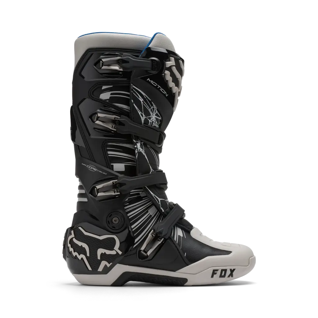 FOX Motion Diffuse Special Edition Motocross-Stiefel in Schwarz mit Schutzsystemen und Schnallen