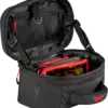 Geöffnete Dual Goggle Case mit Motorradbrillen und Innenfächern